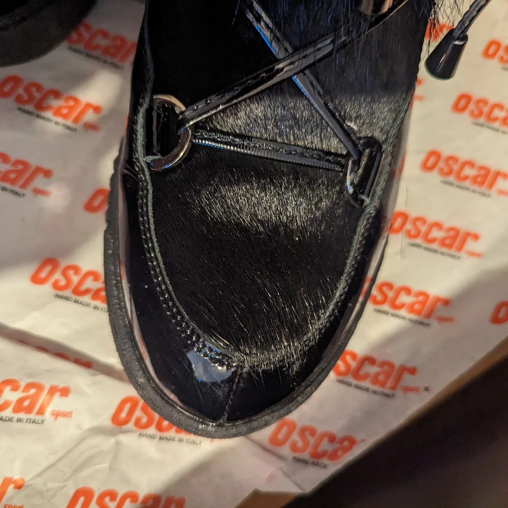 Oscar sport Italian cortina black fur boots - Picture 8 of 9